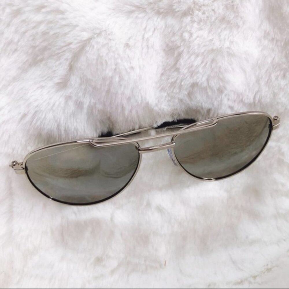 Remy Silver Mirrored Aviator Sunglasses